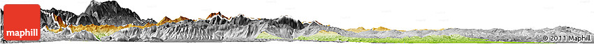 Physical Horizon Map of Molise, desaturated