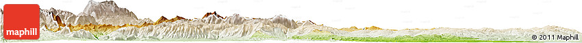 Physical Horizon Map of Molise, lighten