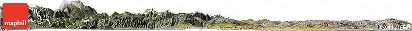 Satellite Horizon Map of Molise, semi-desaturated