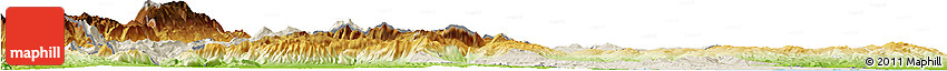 Shaded Relief Horizon Map of Molise, physical outside