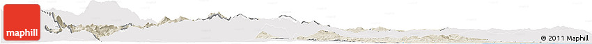 Shaded Relief Horizon Map of Molise, single color outside