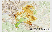 Physical 3D Map of Isernia, lighten