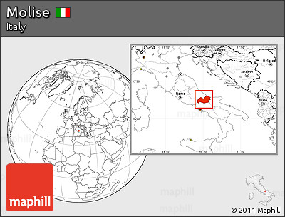 Blank Location Map of Molise