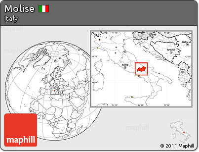 Blank Location Map of Molise