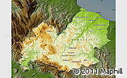 Physical Map of Molise, darken