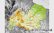 Physical Map of Molise, desaturated