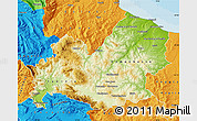 Physical Map of Molise, political outside