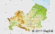 Physical Map of Molise, single color outside