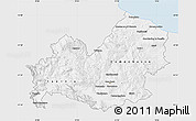 Silver Style Map of Molise, single color outside