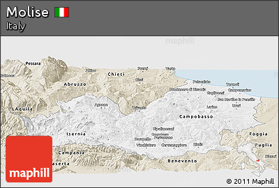 Classic Style Panoramic Map of Molise