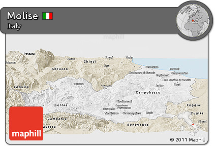 Classic Style Panoramic Map of Molise