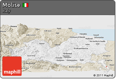 Classic Style Panoramic Map of Molise