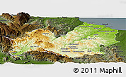 Physical Panoramic Map of Molise, darken