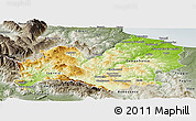 Physical Panoramic Map of Molise, semi-desaturated