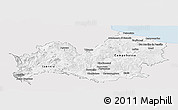 Silver Style Panoramic Map of Molise, single color outside