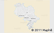 Classic Style 3D Map of Asti, single color outside