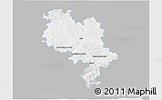 Gray 3D Map of Asti, single color outside