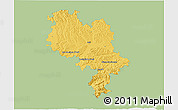 Savanna Style 3D Map of Asti, single color outside