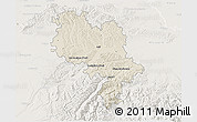 Shaded Relief 3D Map of Asti, lighten