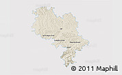 Shaded Relief 3D Map of Asti, single color outside