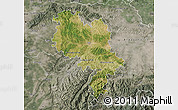 Satellite Map of Asti, semi-desaturated