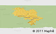 Savanna Style Panoramic Map of Asti, single color outside