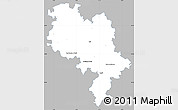 Gray Simple Map of Asti, single color outside