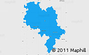 Political Simple Map of Asti, single color outside, borders and labels