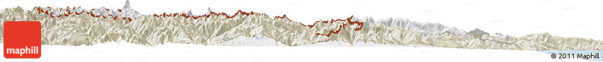 Classic Style Horizon Map of Cuneo
