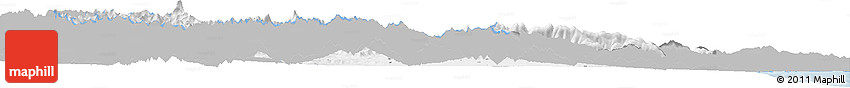 Gray Horizon Map of Cuneo, single color outside