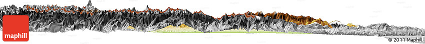 Physical Horizon Map of Cuneo, desaturated