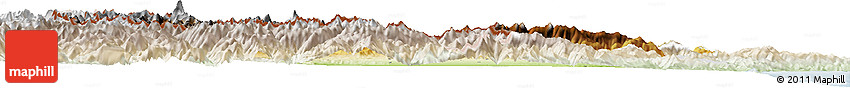Physical Horizon Map of Cuneo, lighten