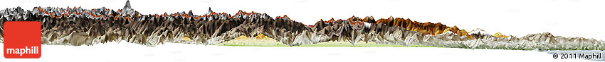 Physical Horizon Map of Cuneo, semi-desaturated