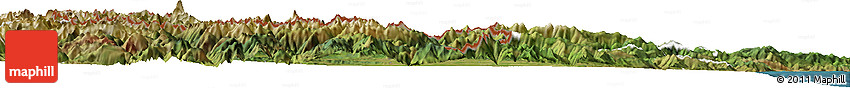 Satellite Horizon Map of Cuneo