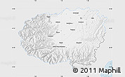 Silver Style Map of Cuneo, single color outside