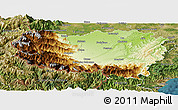 Physical Panoramic Map of Cuneo, satellite outside
