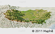 Satellite Panoramic Map of Cuneo, lighten
