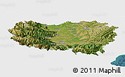 Satellite Panoramic Map of Cuneo, single color outside