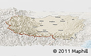 Shaded Relief Panoramic Map of Cuneo, lighten