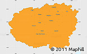 Political Simple Map of Cuneo, single color outside