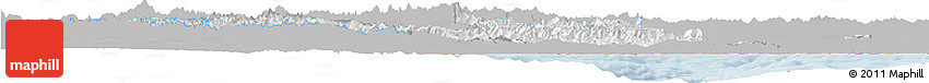 Gray Horizon Map of Piemonte, single color outside