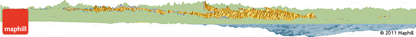 Savanna Style Horizon Map of Piemonte, single color outside