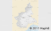 Classic Style Map of Piemonte, single color outside