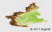 Physical Panoramic Map of Piemonte, cropped outside