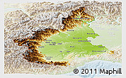 Physical Panoramic Map of Piemonte, lighten