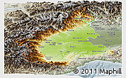 Physical Panoramic Map of Piemonte, semi-desaturated