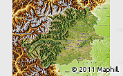 Satellite Map of Torino, physical outside