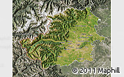 Satellite Map of Torino, semi-desaturated