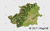 Satellite Map of Torino, single color outside