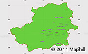 Political Simple Map of Torino, cropped outside